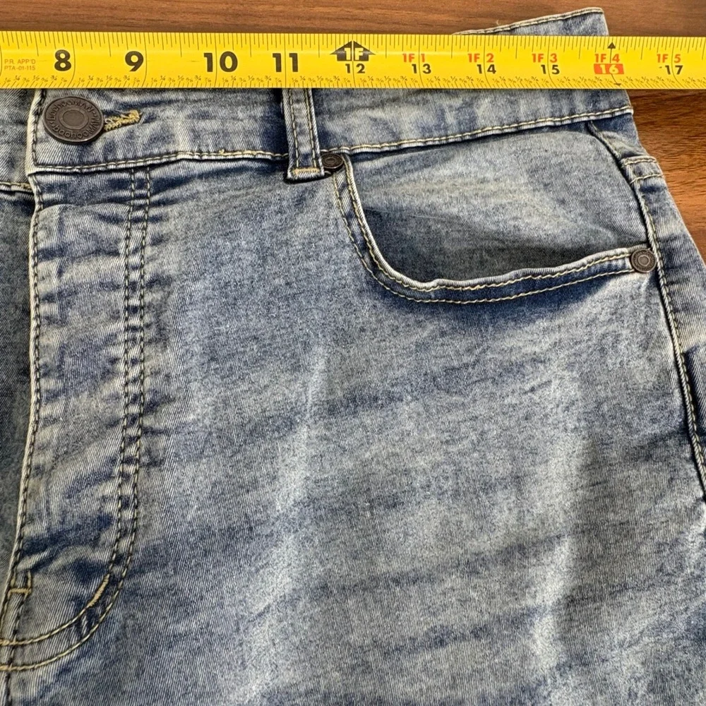 BoohooMAN Mens Light Wash Acid Wash Slim Fit Denim Jeans Size 32x30‎